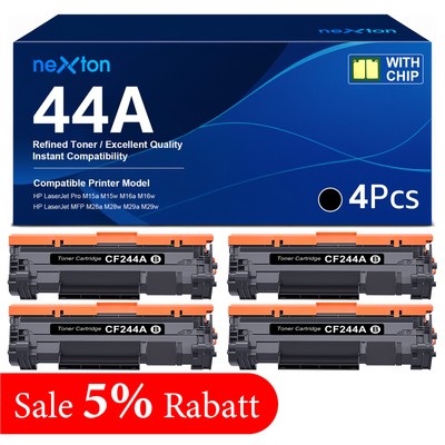 XXL TONER für HP CF244a Schwarz HP-44A LaserJet Pro M15a M15w MFP M28a MFP M28w
