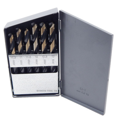 Cle line 25pc Metric Drill Bit Set 1-13mm Jobber Black & Gold C74059 Made in USA