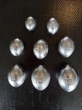LEAD FISHING SINKERS/WEIGHTS EGG SINKERS 10LBS pick your size.