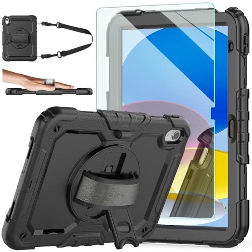 Tablet Case For iPad(A16) 10thGeneration 2022 10.9”Shockproof Stand Kids Cover - 第 1/6 張圖片