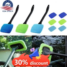 Herramienta de limpieza de parabrisas limpiador de ventanas de automóvil cepillo de vidrio con 2 almohadillas reutilizables
