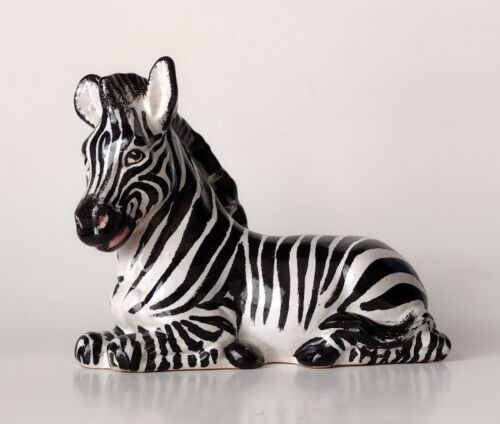 Vintage italienische Keramik Zebra  - Bild 1 von 4