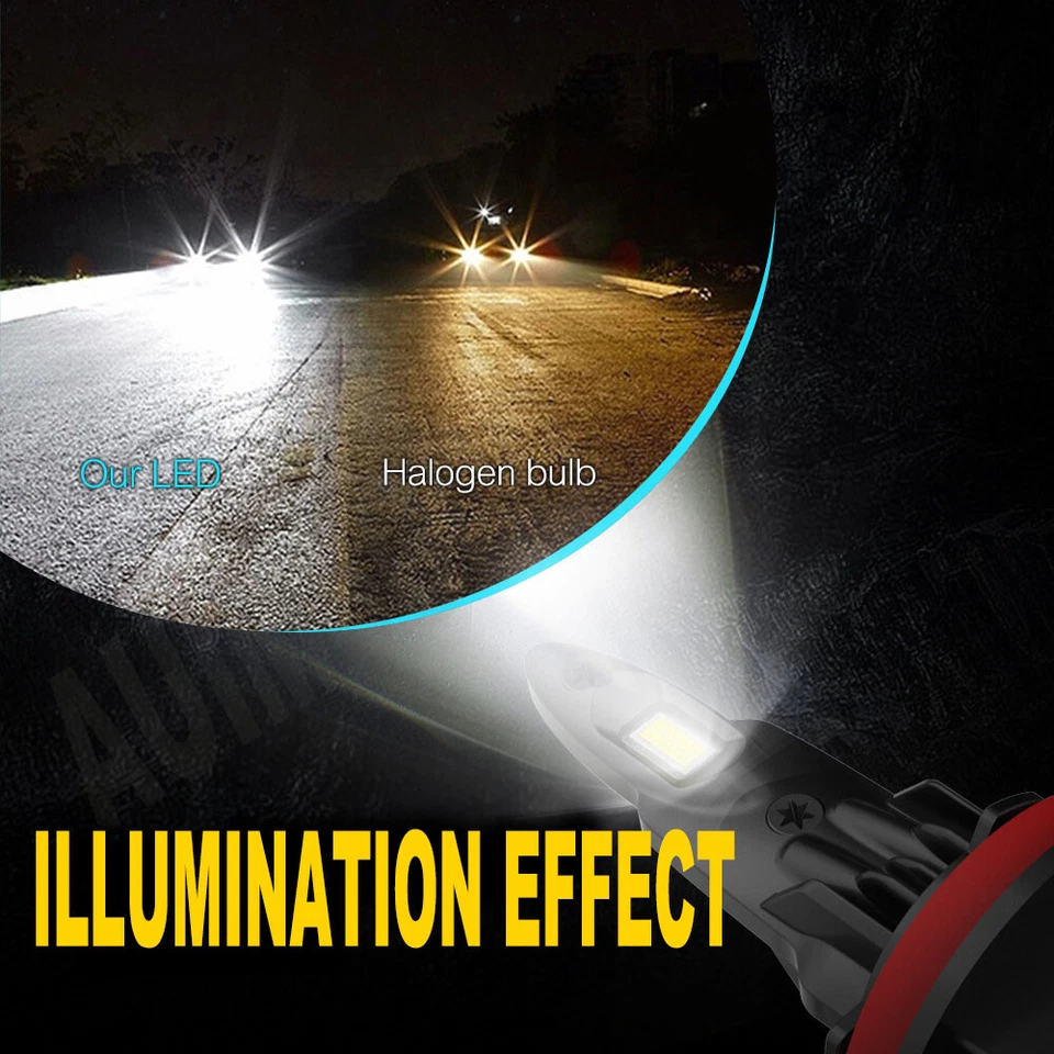 For Saturn SL SL1 SL2 Sedan 1995-2002 LED Headlight Fog Light Bulbs Super Bright - Image 4 of 4