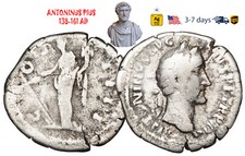 Ancient Roman Empire Coin Silver Denarius ANTONINUS PIUS 138-161 AD #32021