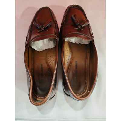 Johnston & Murphy 15-1096 Brown Sheepskin Leather Tassel Moc  display picture 1