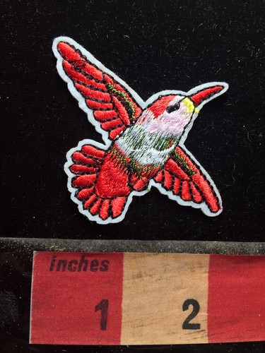 Sweet Little RED HUMMINGBIRD Bird Patch ~ Vibrant Color S73J
