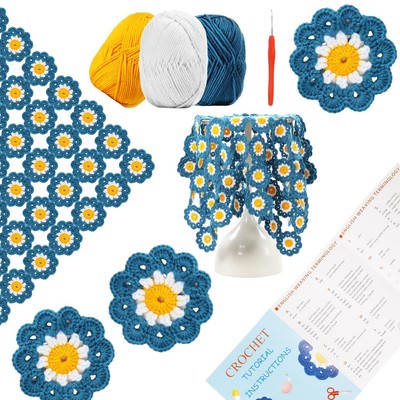 Crochet Set for Crochet Blanket Crochet Kit for Beginners Included Instructio...