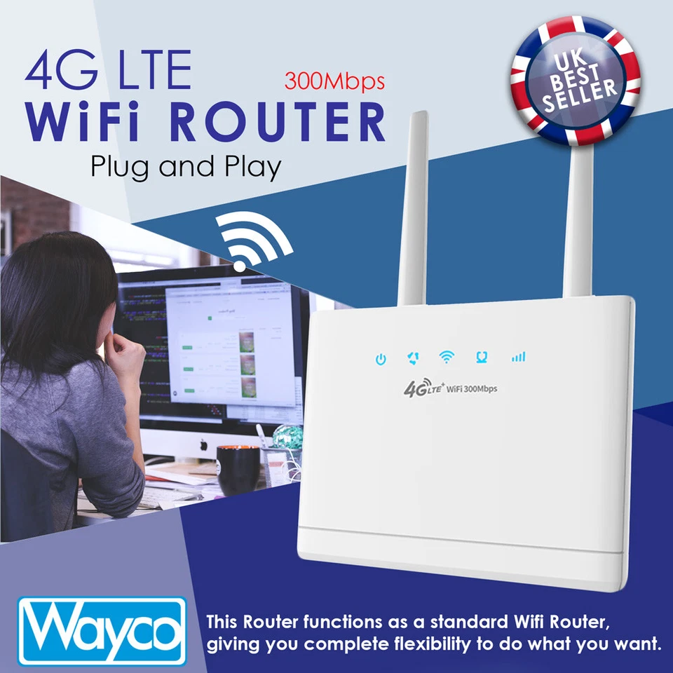 4G WiFi Router Wireless 300Mbps Hotspot & SIM Card UNLOCKED & Port Forwarding UK - Image 2 of 4