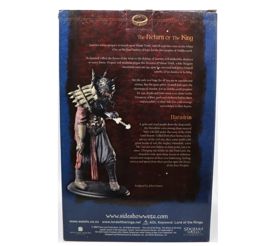 SIDESHOW & WETA - Herr Der Ringe Figur 1/6 Scale - Haradrim  Aufl. 4.000 Stück - Bild 2 von 2