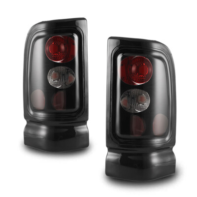 AUTOWIKI Black Headlights & Smoke Tail Lights For Dodge Ram 1500 2500 3500 94-01