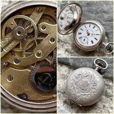   Antique LA CORRIDA  Silver 84/0.875  Cylindre old pocket watch 10 Jewels