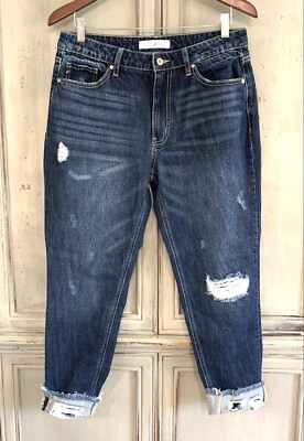 KanCan Bernice High Rise Boyfriend Jeans Tag Sz 9/28 Style# KC8559M