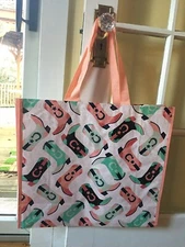 Cowgirl Boots w/Horse Shoes~Reusable LARGE Shopping EcoTote Cowboy TJ Maxx NEW