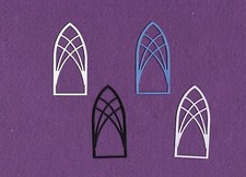 WINDOW  3 die cuts scrapbook cards