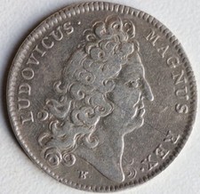 JETON DE PRESENCE - TRESOR ROYAL - EN ARGENT - LOUIS XIV - 1714 - 7,4 g