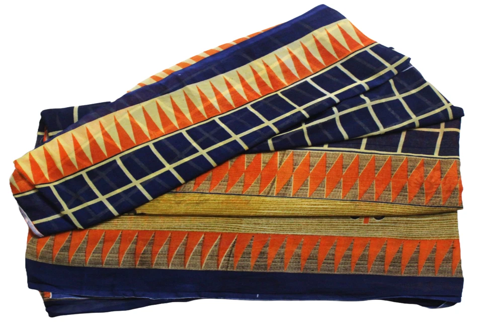 Vestido de costura indio vintage estampado sari Georgette usado decoración del hogar tela sari Foto 3 de 4