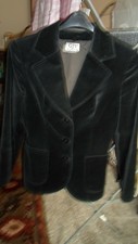 Gerry Jones Vintage Velvet Jacket Grey Size 12