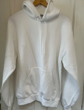 Champion Hooded Pullover S700 50/50 9 oz. Sweatshirt White Medium NEW