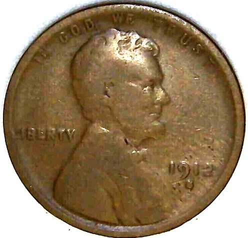 1912-S 1C Lincoln Wheat Cent Key Date G-VG 22lsct0525