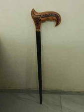 Men-Women-Old People Beautiful Hand Carved Design Wooden Walking Stick Cane Gift