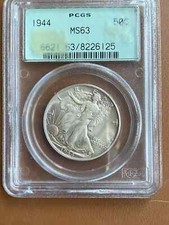 MS 63 Graded 1944 Year Liberty Walking Half Dollars (1916-1947