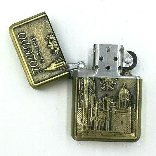Cigarette Lighter Souvenir Spain Cilbeles Don Quijote Alcazar Catedral Toledo eBay