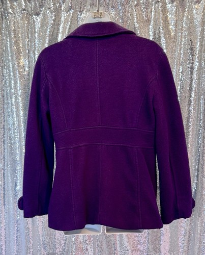 Body Central Women’s Size Medium Purple Pea Coat Modern, Contemporary, Academia - Picture 2 of 2