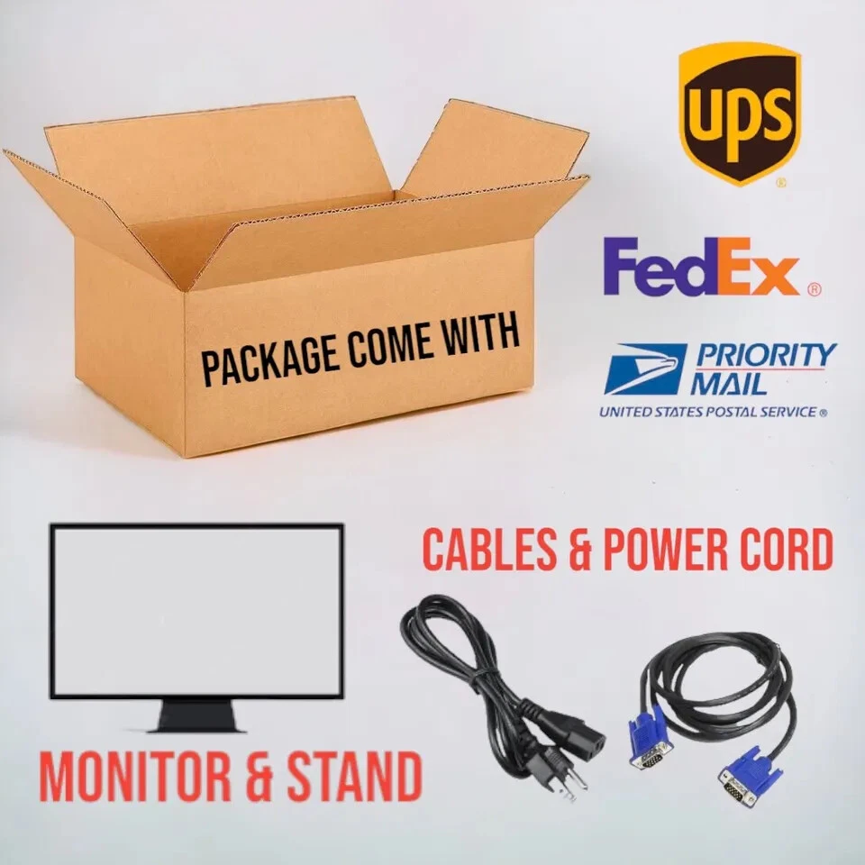 Dual Samsung HP 22" 23" 24"  w/ Stand Cable VGA 1080p LCD Widescreen Monitor - Image 2 of 4