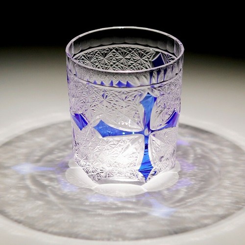 J43 Bohemian Czech Style Crystal Glass Hand Cut to Clear Glass Kiriko Glass - Picture 4 of 7