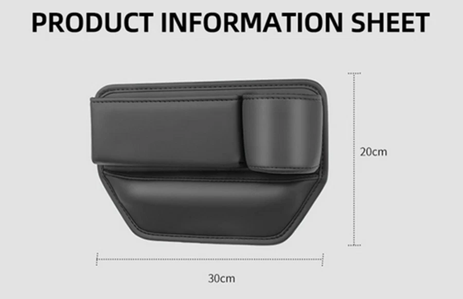 Right Side Car Seat Gap Filler Storage Box Cup Holder Organizer Auto Accessories - Image 2 of 4