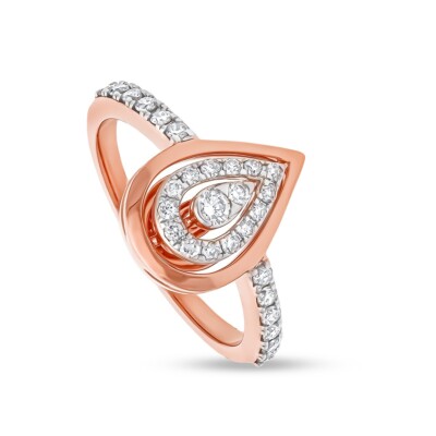 0.33 CT Round Cut Lab Grown Diamond Wedding Ring 10K Rose Gold Anniversary Gift