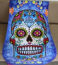 New Purple Sugar Skull Flowers Bath Beach Pool Gift Towel Skulls Day of the Dead