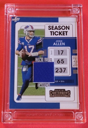 Josh Allen GAME USED UNDERSHIRT SWATCH CARD '24 Jersey Fusion 2018 BUFFALO BILLS