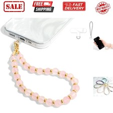Authentic Gemstone Beaded Phone Wrist Strap, Detachable Phone Bracelet Strap ...