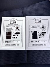Traveler's Notebook 20th Anniversary Card Size Set Black Brown JP New x2