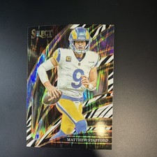 Panini Select Football Zebra Prizm Club Level Matthew Stafford #219 Rams 2025