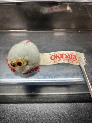 Vtg Weepuls Fluffy Pom-Poms Toy Stick-On Feet 80's Googly Eyes Okidata E2
