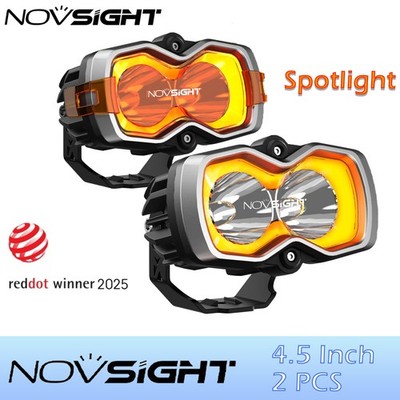 NOVSIGHT Halo Pro 4.5 Inch LED Work Light Spot Pod Offroad Driving ATV Truck 2x