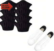 8 Pcs Back of Heel Cushion Inserts, Mesh Self-Adhesive Grips Pads, Reusable Adh