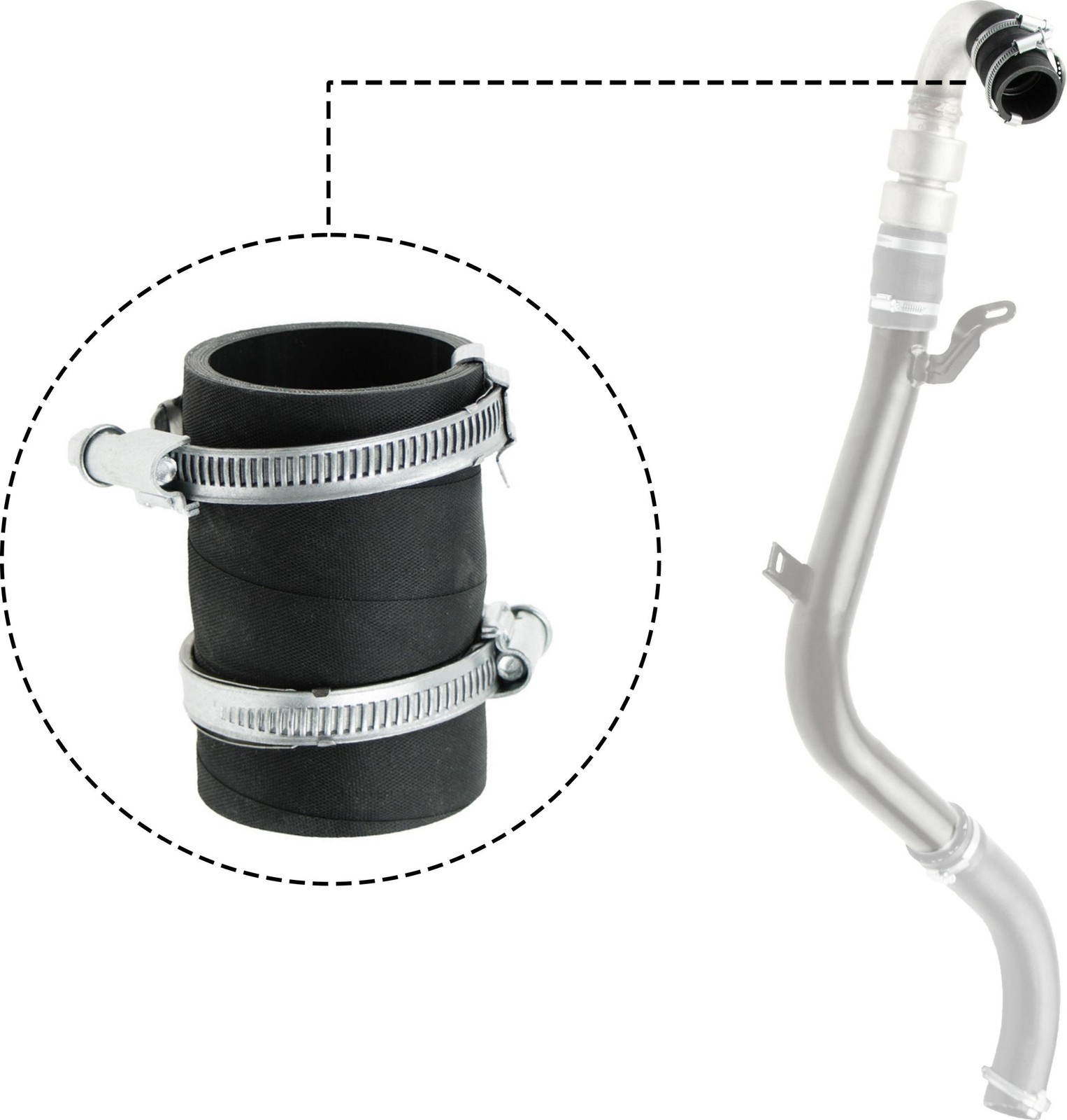 GATES 09-0663 Charger Air Hose for FORD - Image 22