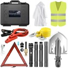 Kit d'urgence en cas de panne de voiture fils de saut corde de remorquage avertissement triangle gilet haute visibilité