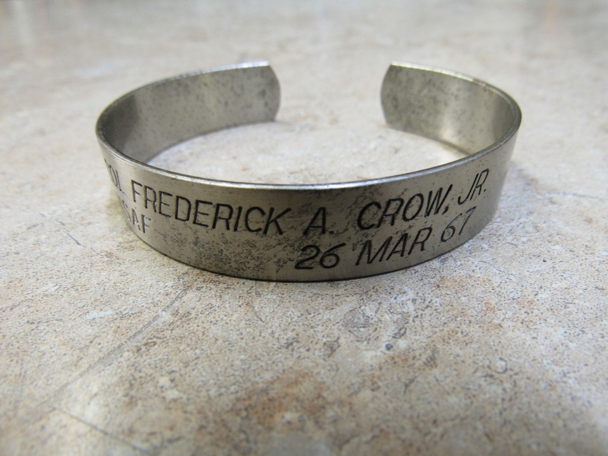 Original Vintage 1970's POW Bracelet Nickel Silver COL FREDERICK A