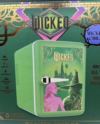 NEW Wicked Beauty Mini Fridge 4L Makeup Limited Edition Elphaba & Glinda SEALED