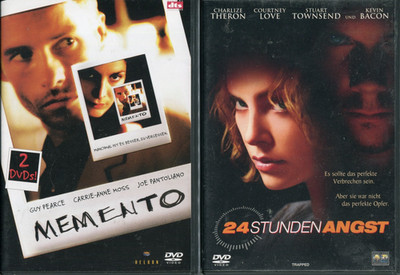 Memento + 24 Stunden Angst (DVD) - Kevin Bacon, Guy Pearce, Carrie-Anne Moss.