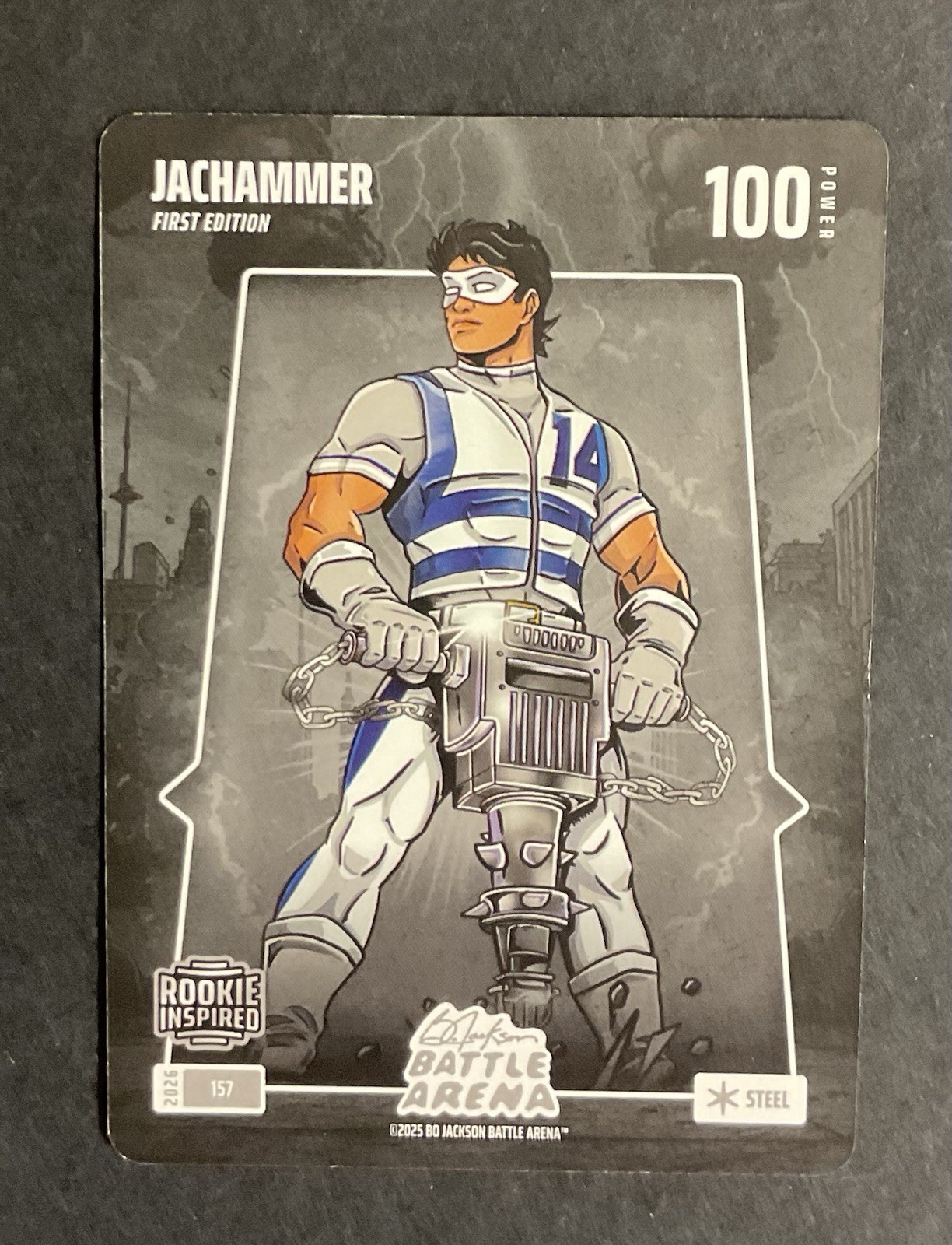 Jac Caglianone JACKHAMMER Steel 2026 Bo Jackson Battle Arena Card #157 Royals