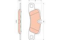 TRW Bremsbelagsatz Scheibenbremse GDB1839 FüR 9PA Porsche Cayenne GTS Turbo