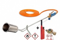 Cfh AbflammgeräT Inkl. Druckregler 2,5 Bar + Mini PiezoanzüNder-Feuerzeug GV900