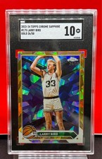 🏀Larry Bird 🦅2023-24 Topps Chrome Sapphire 26/50 Gold Refractor🍀;