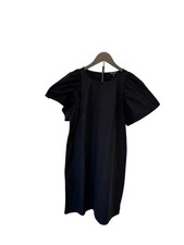 Madewell Casual Black Mini Dress Balloon Wide Shorts Sleeve Size Small