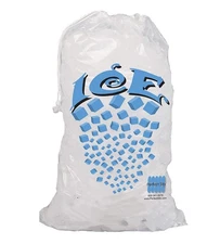 Perfect Stix 50 Pack 20 lb. Drawstring Ice Bags 14 x 28 Inch Plastic Ice Bags...